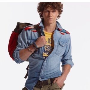 Ralph Lauren Twill Southwest Yoke Repaired Shirt